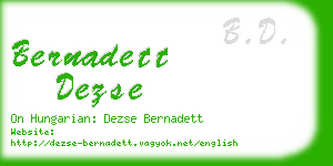 bernadett dezse business card